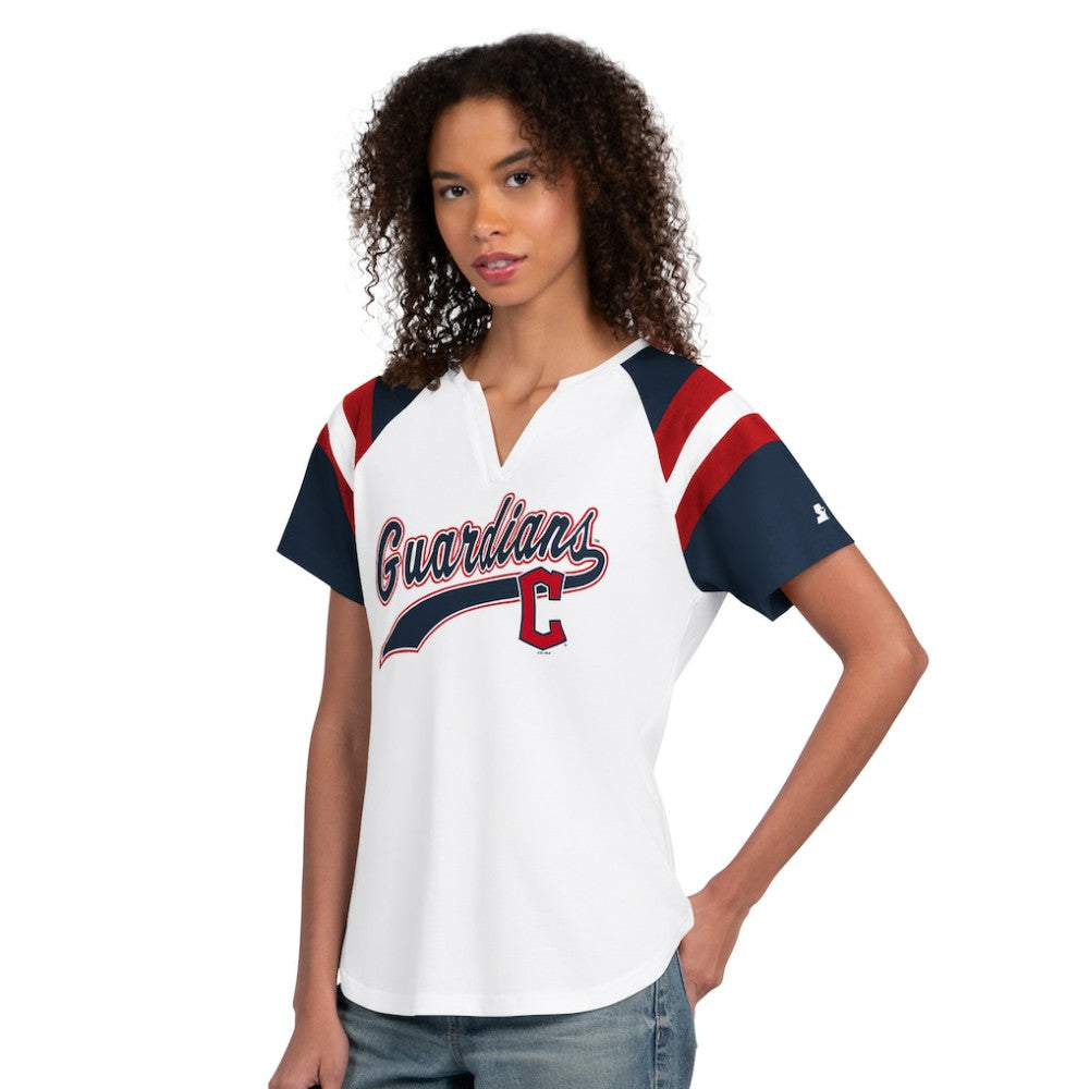 MLB Cleveland Guardians Starter Women's Game On Notch Neck T-Shirt