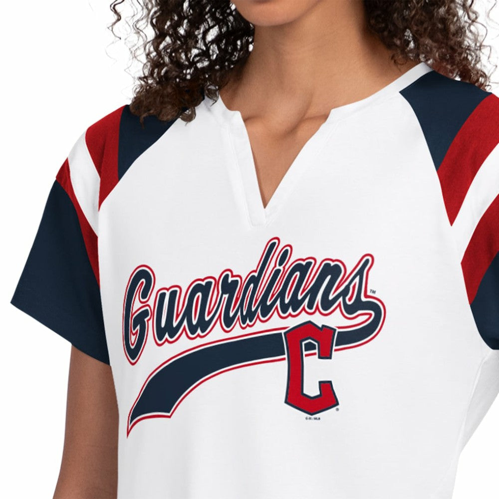 MLB Cleveland Guardians Starter Women's Game On Notch Neck T-Shirt