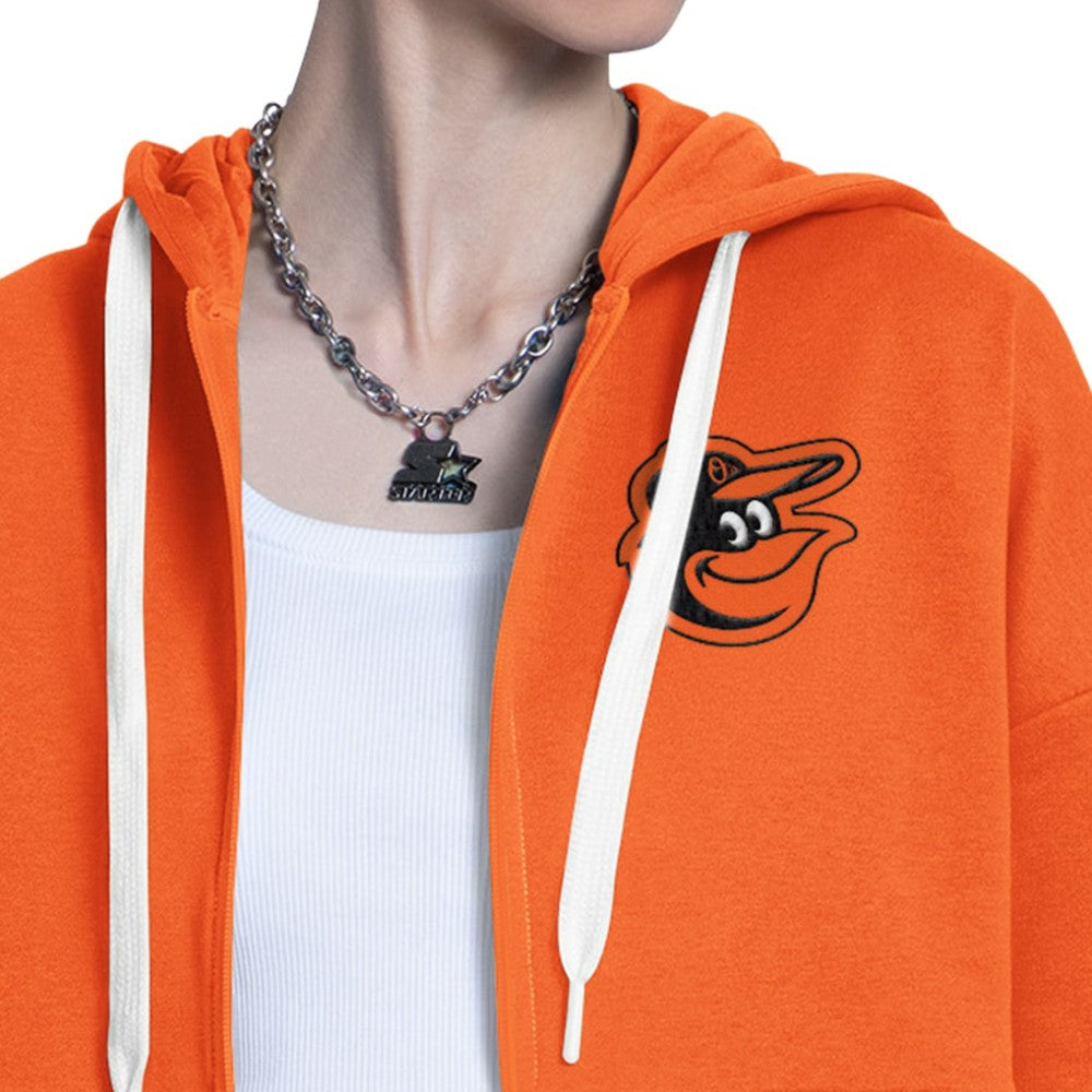 MLB Baltimore Orioles Starter Women's Wishbone Full-Zip Hoodie