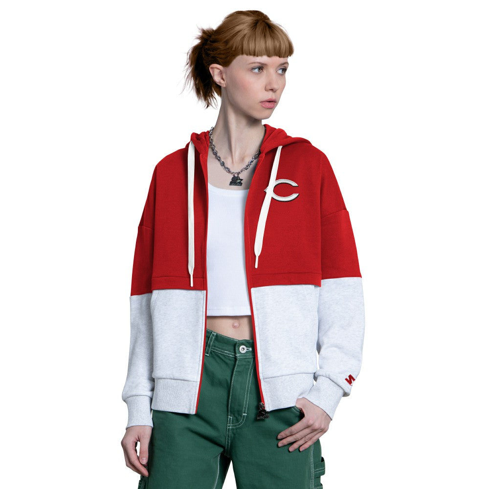 MLB Cincinnati Reds Starter Women's Wishbone Full-Zip Hoodie