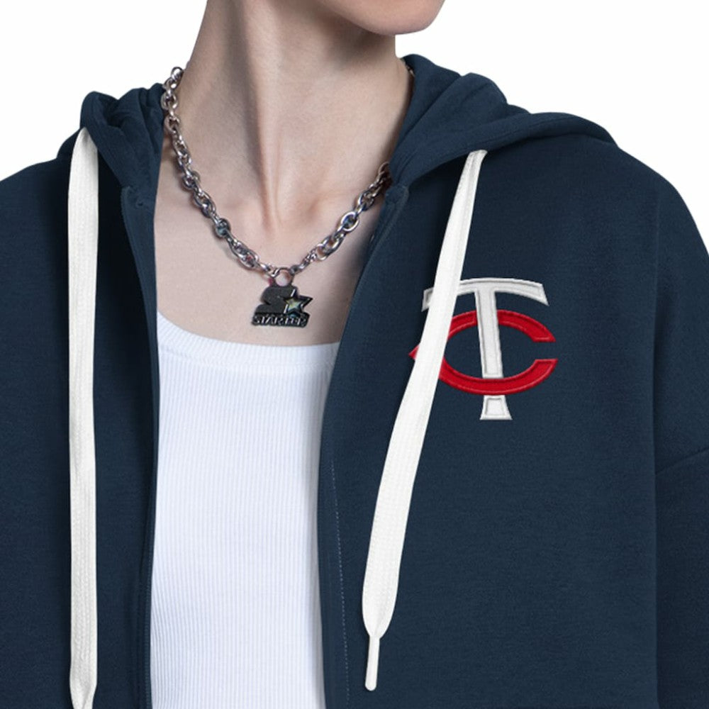 MLB Minnesota Twins Starter Women's Wishbone Full-Zip Hoodie