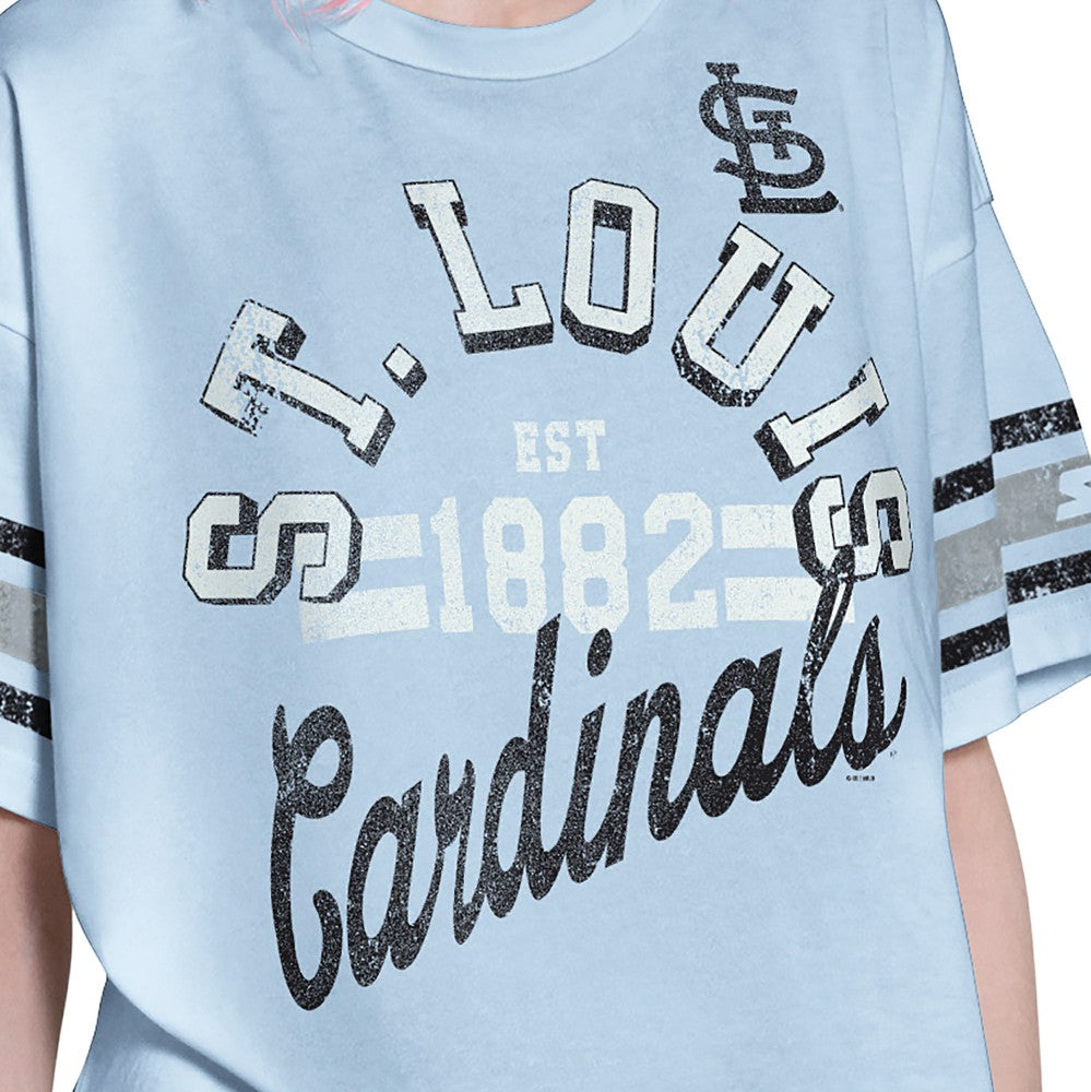 MLB St. Louis Cardinals Starter Women's Cropped Hurry Up Offense T-Shirt