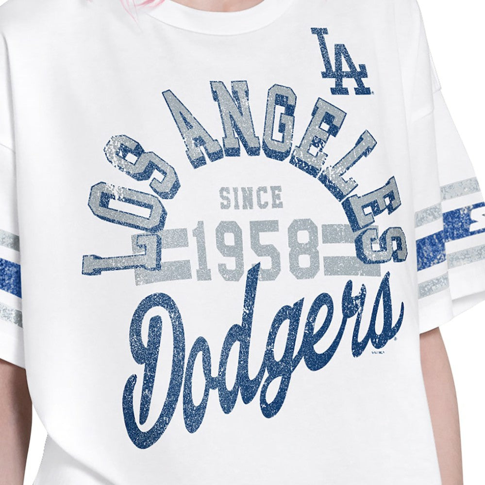 MLB Los Angeles Dodgers Starter Women's Cropped Hurry Up Offense T-Shirt