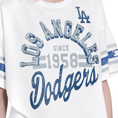 MLB Los Angeles Dodgers Starter Women's Cropped Hurry Up Offense T-Shirt