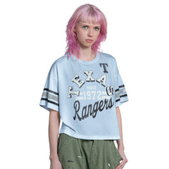 MLB Texas Rangers Starter Women's Cropped Hurry Up Offense T-Shirt
