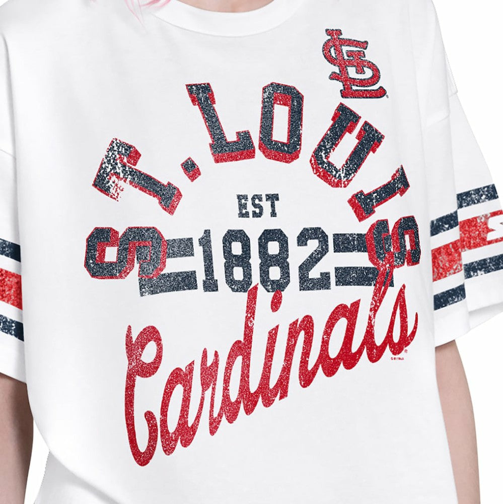 MLB St. Louis Cardinals Starter Women's Cropped Hurry Up Offense T-Shirt