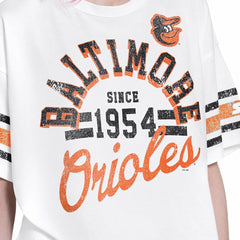 MLB Baltimore Orioles Starter Women's Cropped Hurry Up Offense T-Shirt