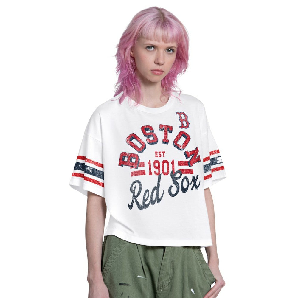 MLB Boston Red Sox Starter Women's Cropped Hurry Up Offense T-Shirt