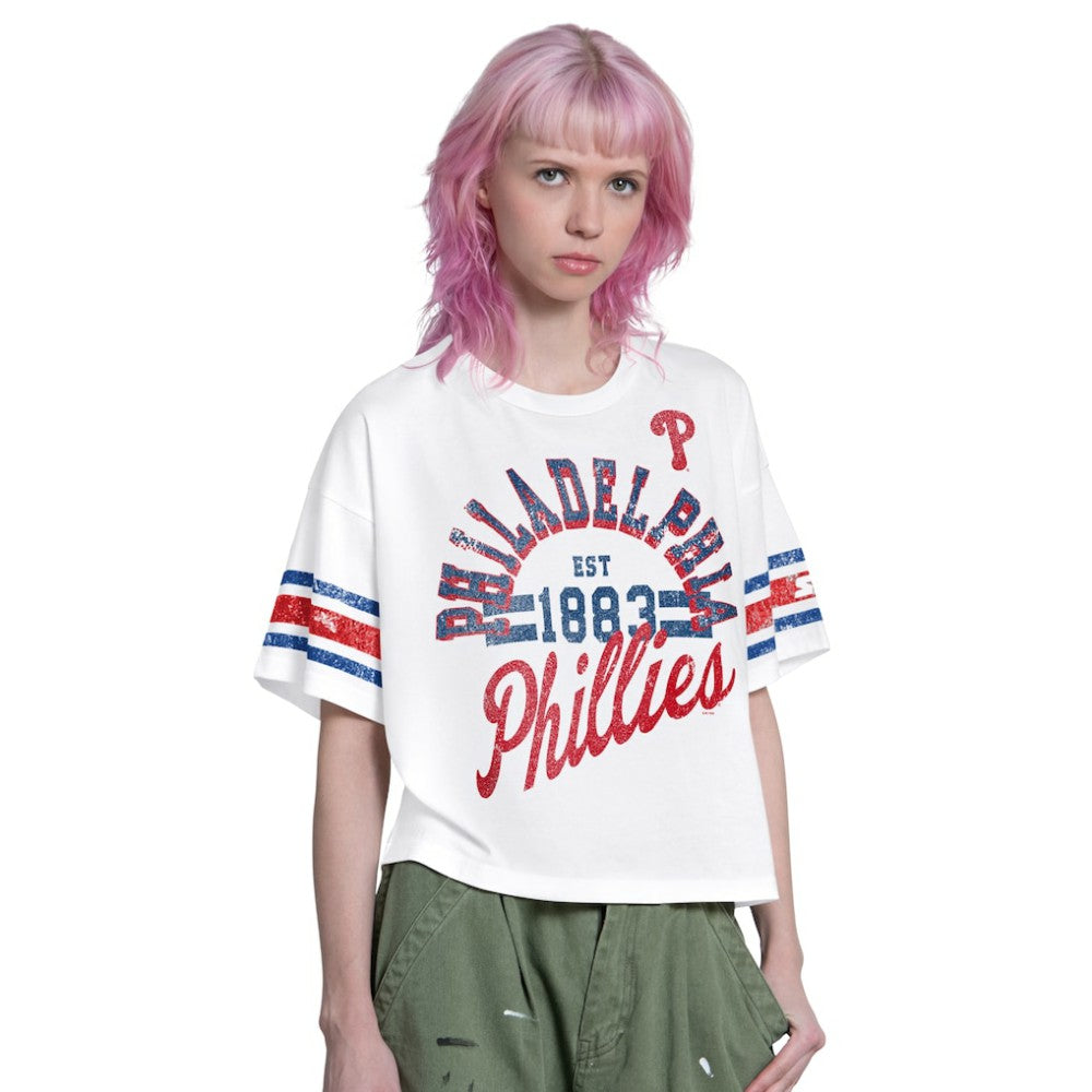 MLB Philadelphia Phillies Starter Women's Cropped Hurry Up Offense T-Shirt