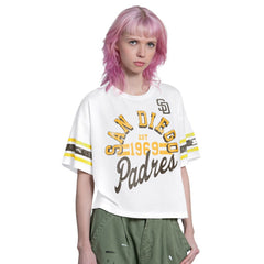 MLB San Diego Padres Starter Women's Cropped Hurry Up Offense T-Shirt