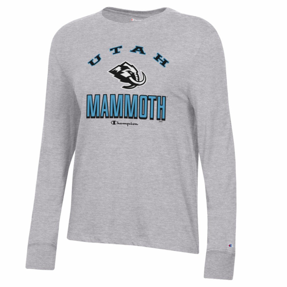 NHL Gray Utah Mammoth Champion Women's Core Long Sleeve T-Shirt