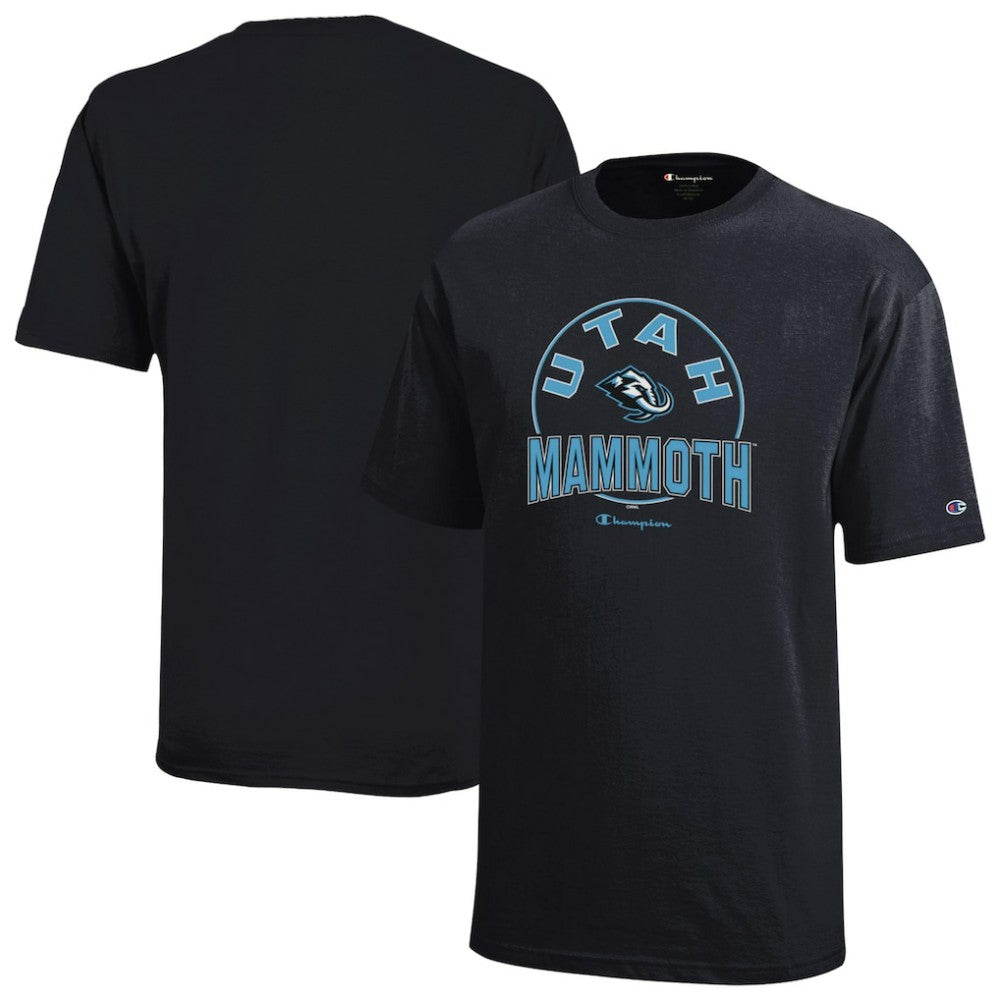 NHL Black Utah Mammoth Champion Youth Jersey T-Shirt