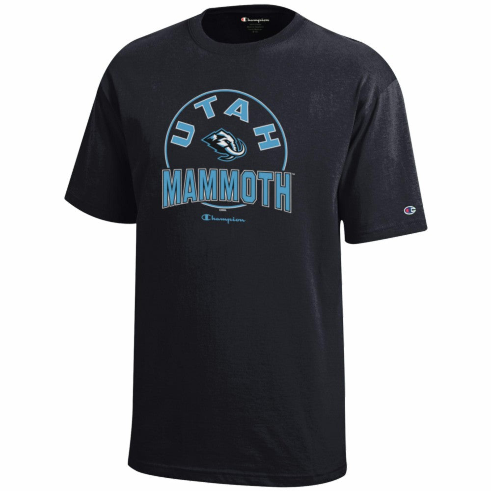NHL Black Utah Mammoth Champion Youth Jersey T-Shirt