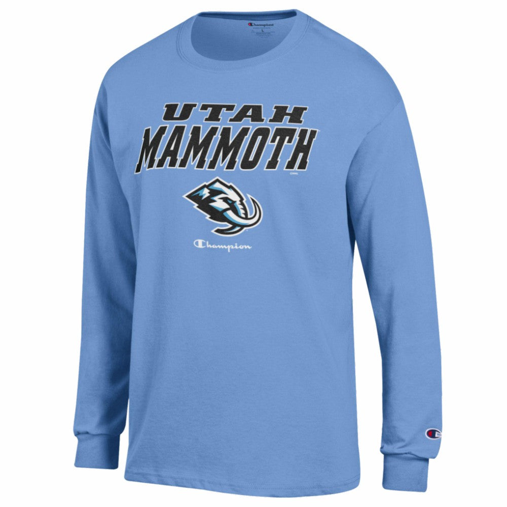 NHL Blue Utah Mammoth Champion Jersey Long Sleeve T-Shirt