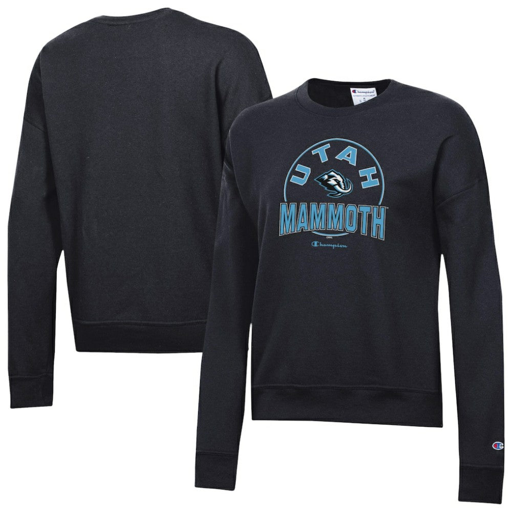 NHL Black Utah Mammoth Champion Women's Powerblend Fleece Sweatshirt