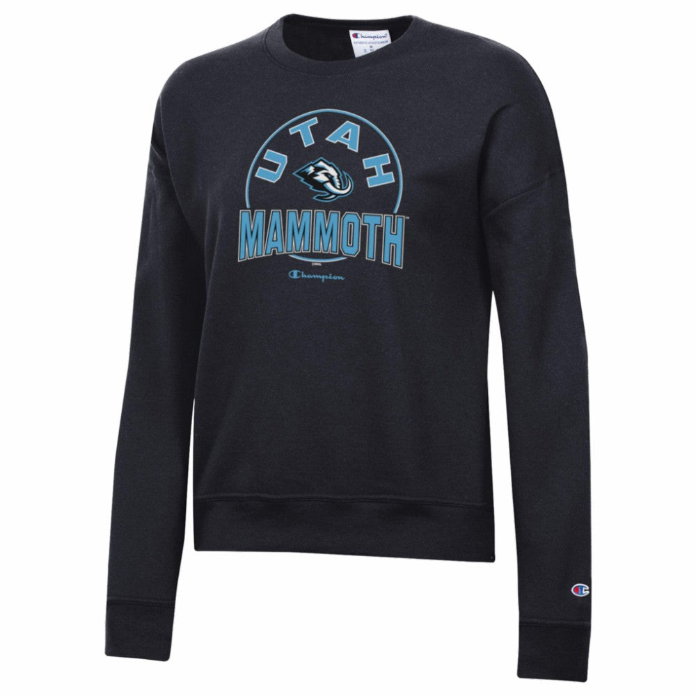NHL Black Utah Mammoth Champion Women's Powerblend Fleece Sweatshirt