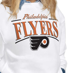 NHL White Philadelphia Flyers Starter Women's Arch Stripe Fleece Sweatshirt