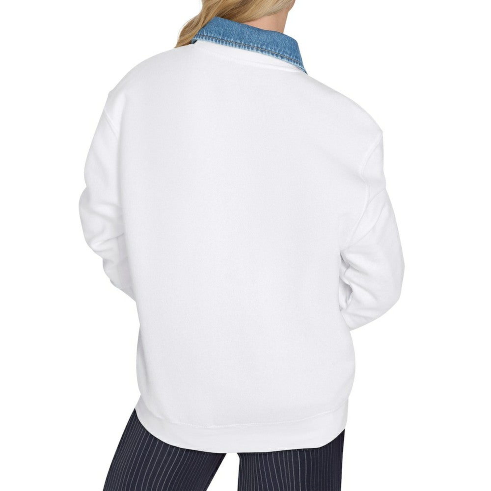 NHL White St. Louis Blues Starter Women's Arch Stripe Fleece Sweatshirt