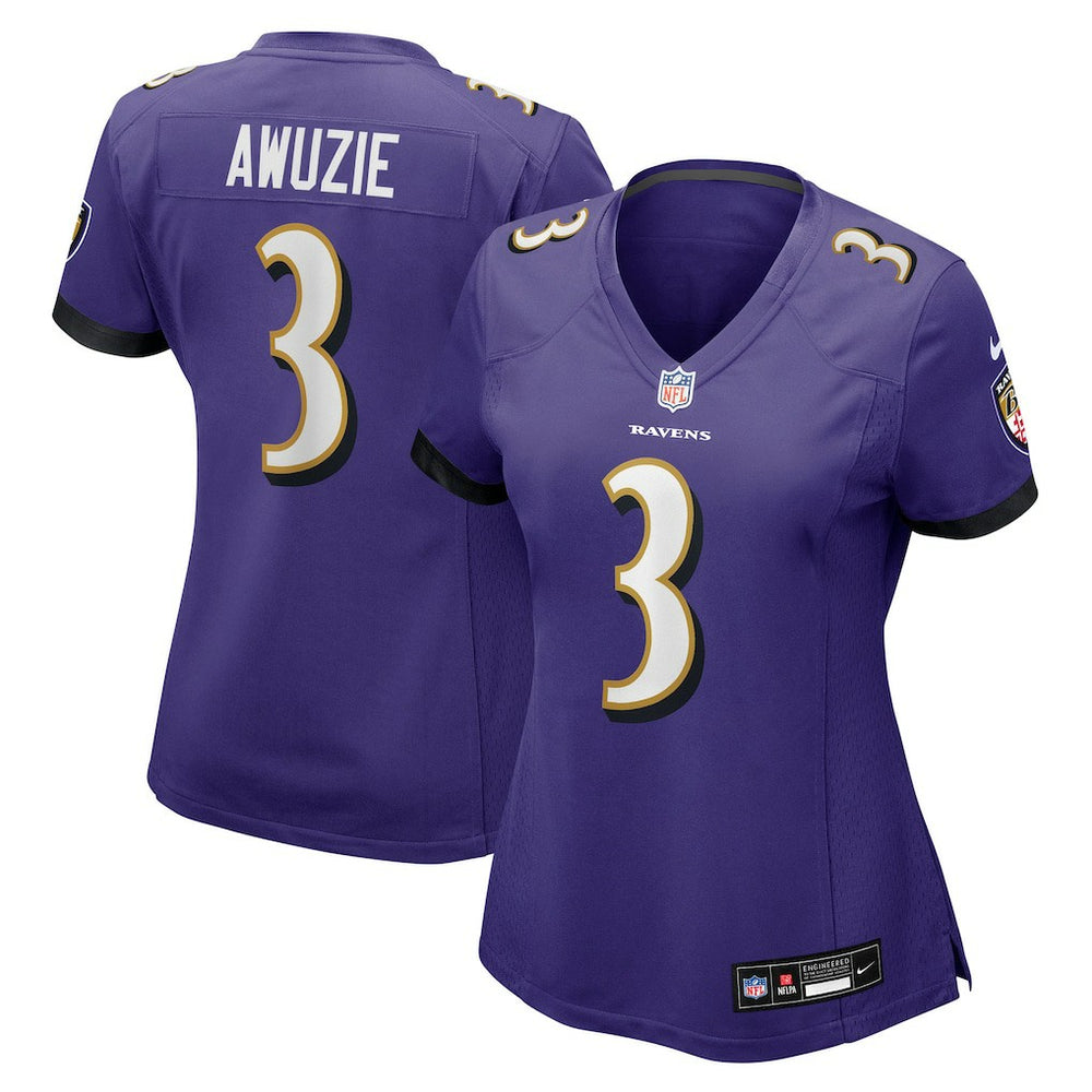 Chidobe Awuzie  Women's Team Game Jersey - Baltimore Ravens