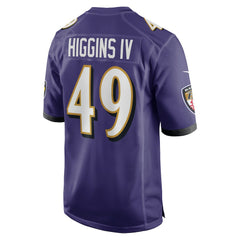 Jay Higgins IV  Team Game Jersey - Baltimore Ravens