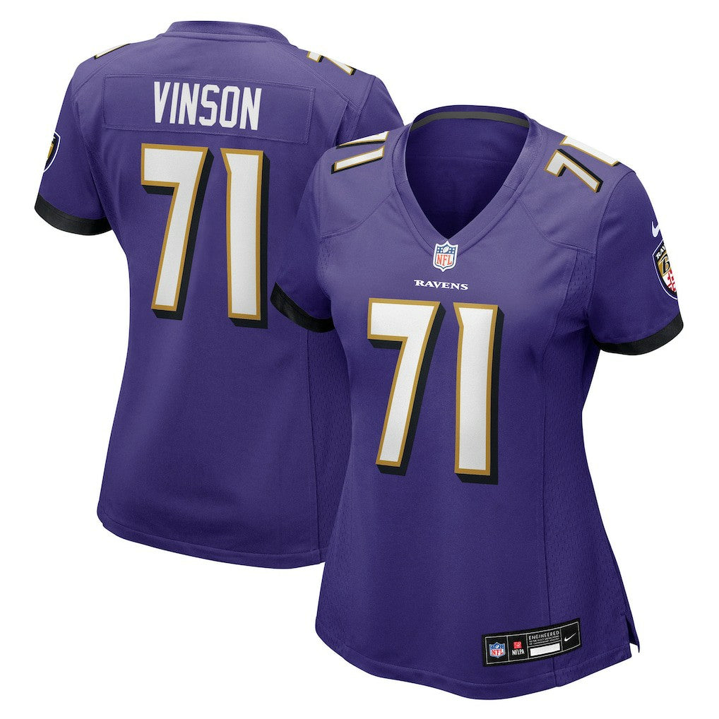 Carson Vinson  Women's Team Game Jersey - Baltimore Ravens