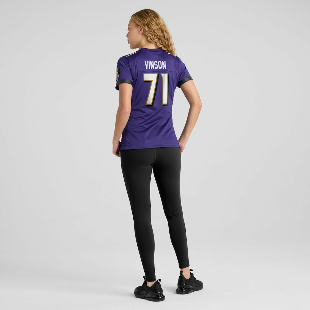 Carson Vinson  Women's Team Game Jersey - Baltimore Ravens