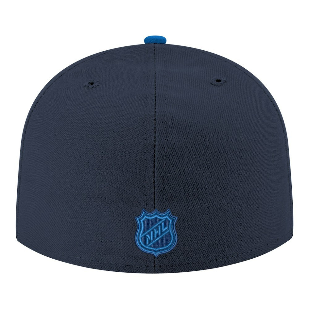 NHL Navy Winnipeg Jets New Era Core Logo Two-Tone 59FIFTY Fitted Hat