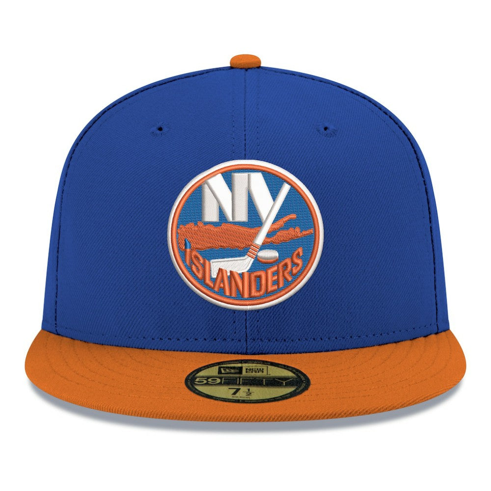 NHL Blue New York Islanders New Era Core Logo Two-Tone 59FIFTY Fitted Hat