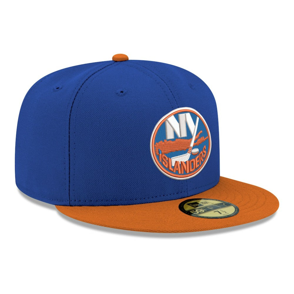 NHL Blue New York Islanders New Era Core Logo Two-Tone 59FIFTY Fitted Hat