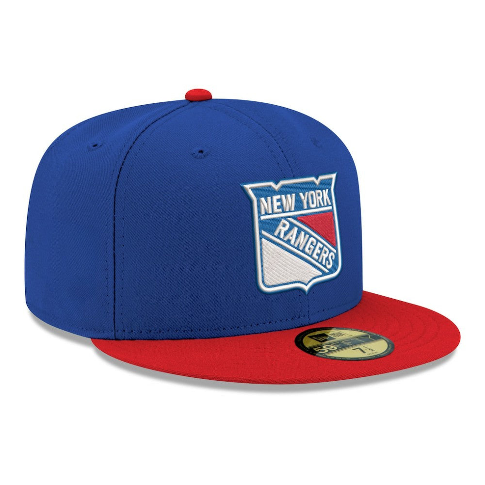 NHL Blue New York Rangers New Era Core Logo Two-Tone 59FIFTY Fitted Hat