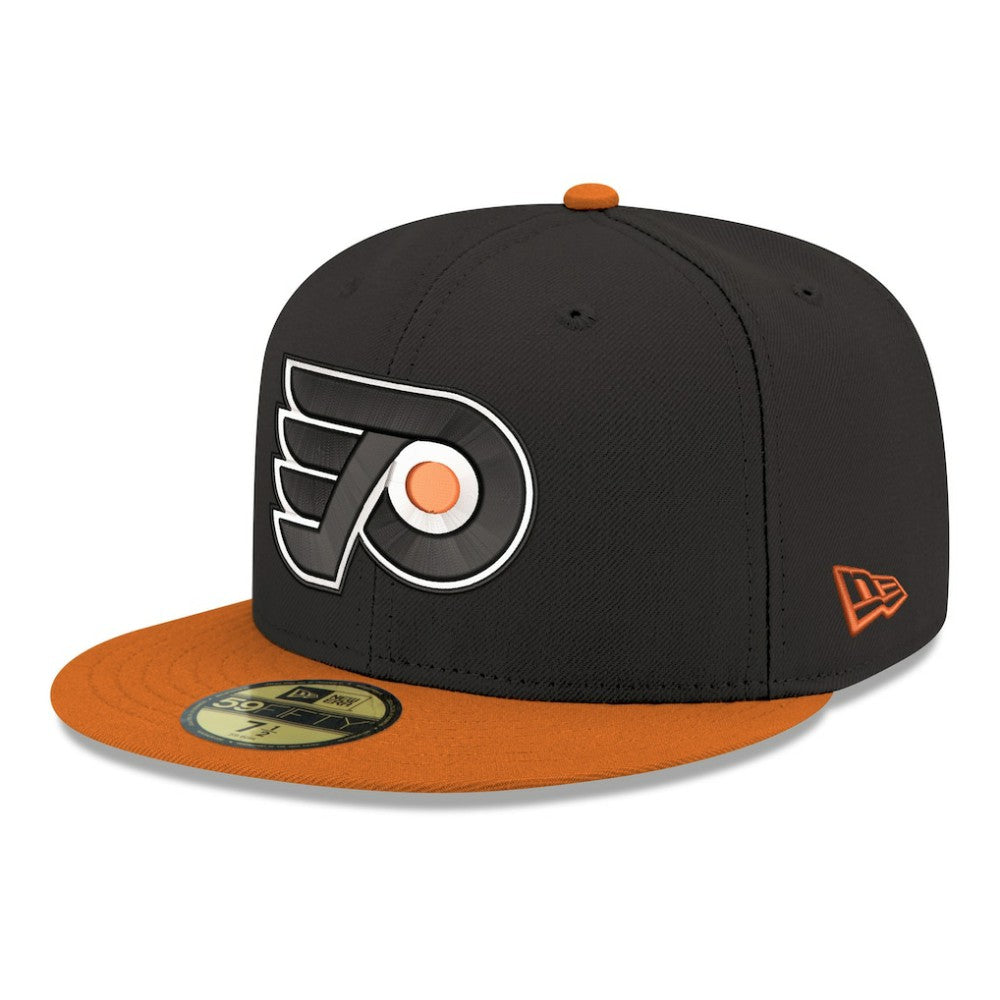 NHL Black Philadelphia Flyers New Era Core Logo Two-Tone 59FIFTY Fitted Hat
