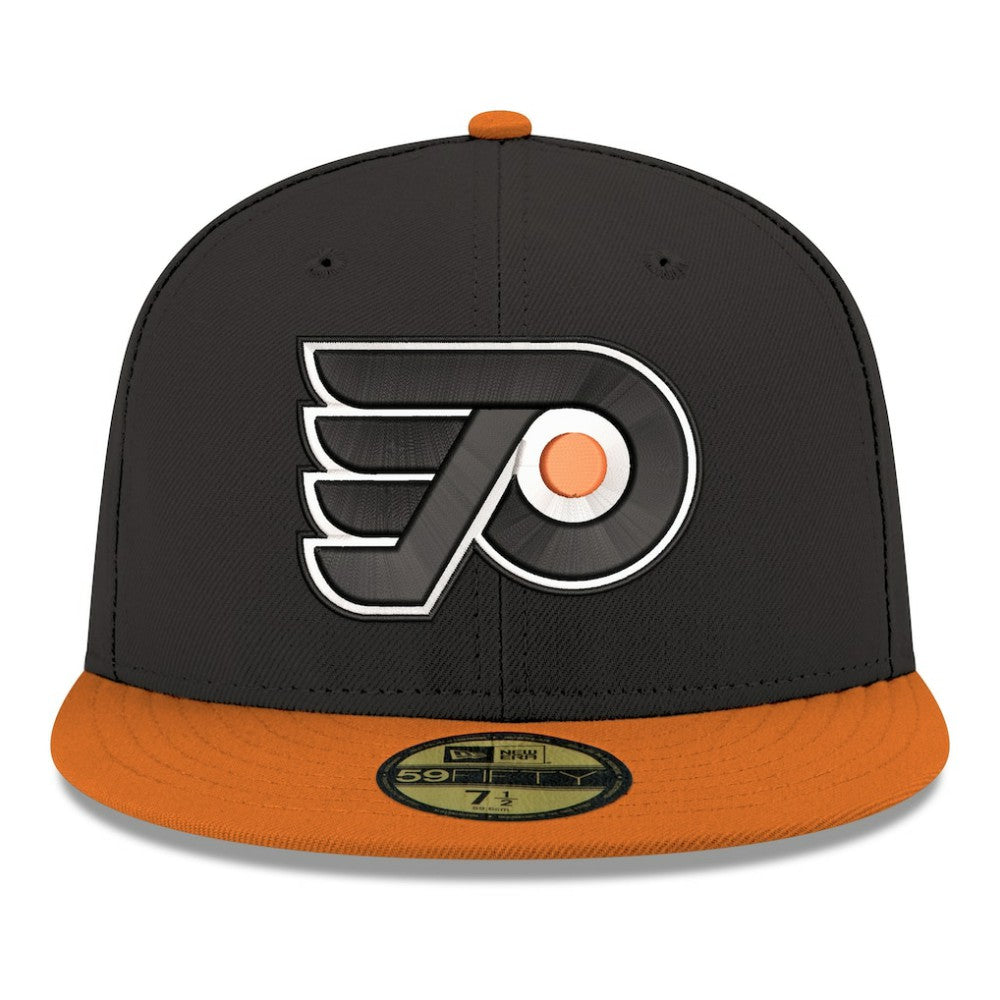 NHL Black Philadelphia Flyers New Era Core Logo Two-Tone 59FIFTY Fitted Hat