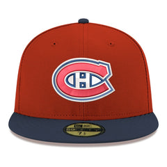 NHL Red Montreal Canadiens New Era Core Logo Two-Tone 59FIFTY Fitted Hat