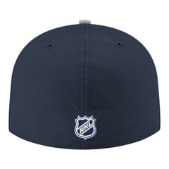 NHL Navy Toronto Maple Leafs New Era Core Logo Two-Tone 59FIFTY Fitted Hat