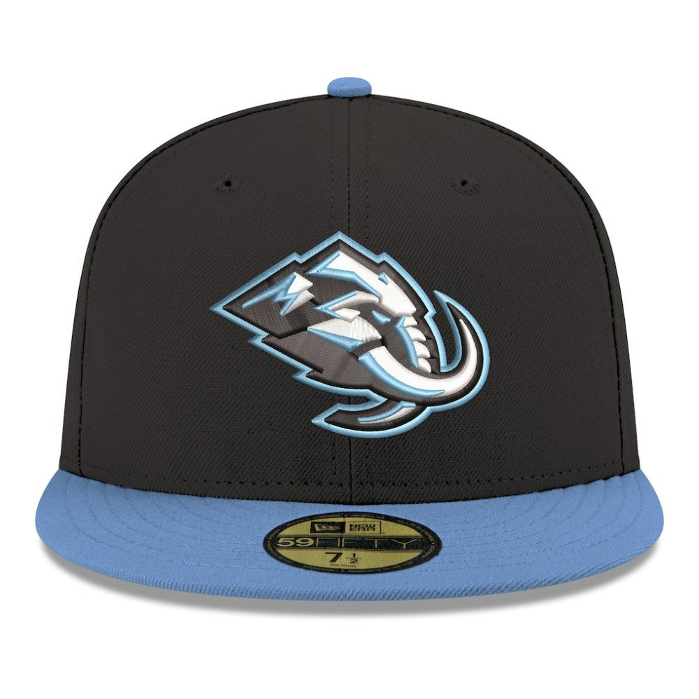 NHL Black Utah Mammoth New Era Core Logo Two-Tone 59FIFTY Fitted Hat