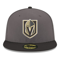 NHL Gray Vegas Golden Knights New Era Core Logo Two-Tone 59FIFTY Fitted Hat