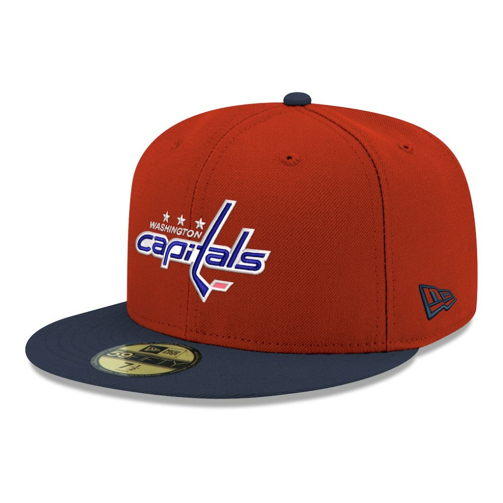 NHL Red Washington Capitals New Era Core Logo Two-Tone 59FIFTY Fitted Hat