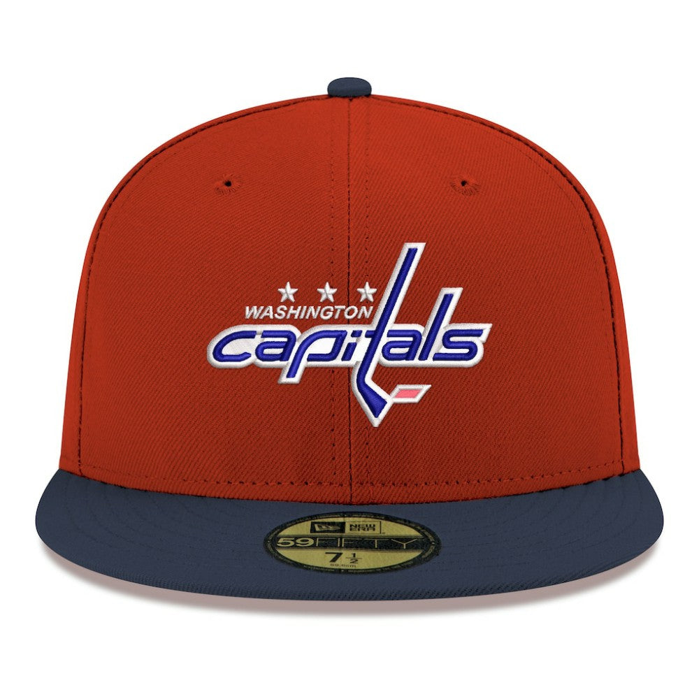 NHL Red Washington Capitals New Era Core Logo Two-Tone 59FIFTY Fitted Hat