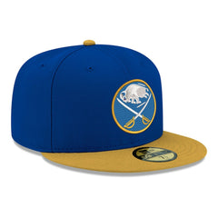 NHL Royal Buffalo Sabres New Era Core Logo Two-Tone 59FIFTY Fitted Hat