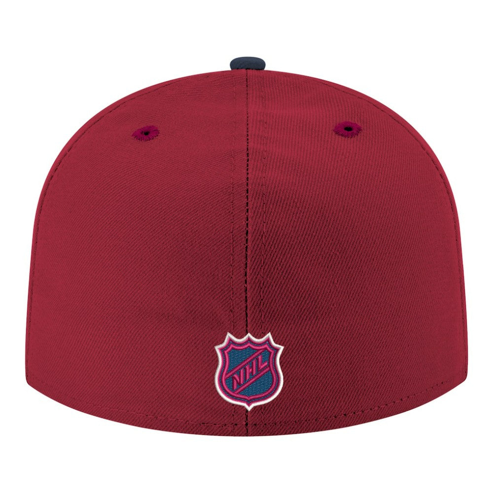 NHL Burgundy Colorado Avalanche New Era Core Logo Two-Tone 59FIFTY Fitted Hat