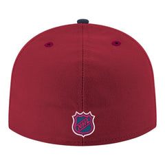 NHL Burgundy Colorado Avalanche New Era Core Logo Two-Tone 59FIFTY Fitted Hat