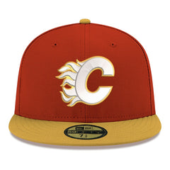 NHL Red Calgary Flames New Era Core Logo Two-Tone 59FIFTY Fitted Hat