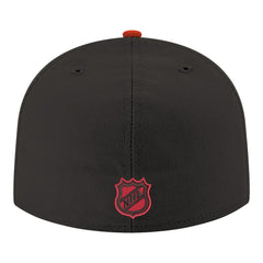 NHL Black Carolina Hurricanes New Era Core Logo Two-Tone 59FIFTY Fitted Hat
