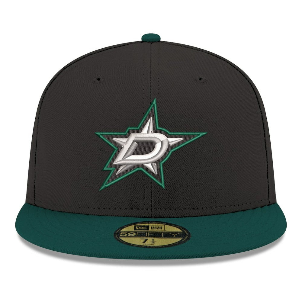 NHL Black Dallas Stars New Era Core Logo Two-Tone 59FIFTY Fitted Hat