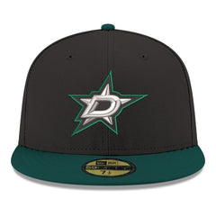 NHL Black Dallas Stars New Era Core Logo Two-Tone 59FIFTY Fitted Hat