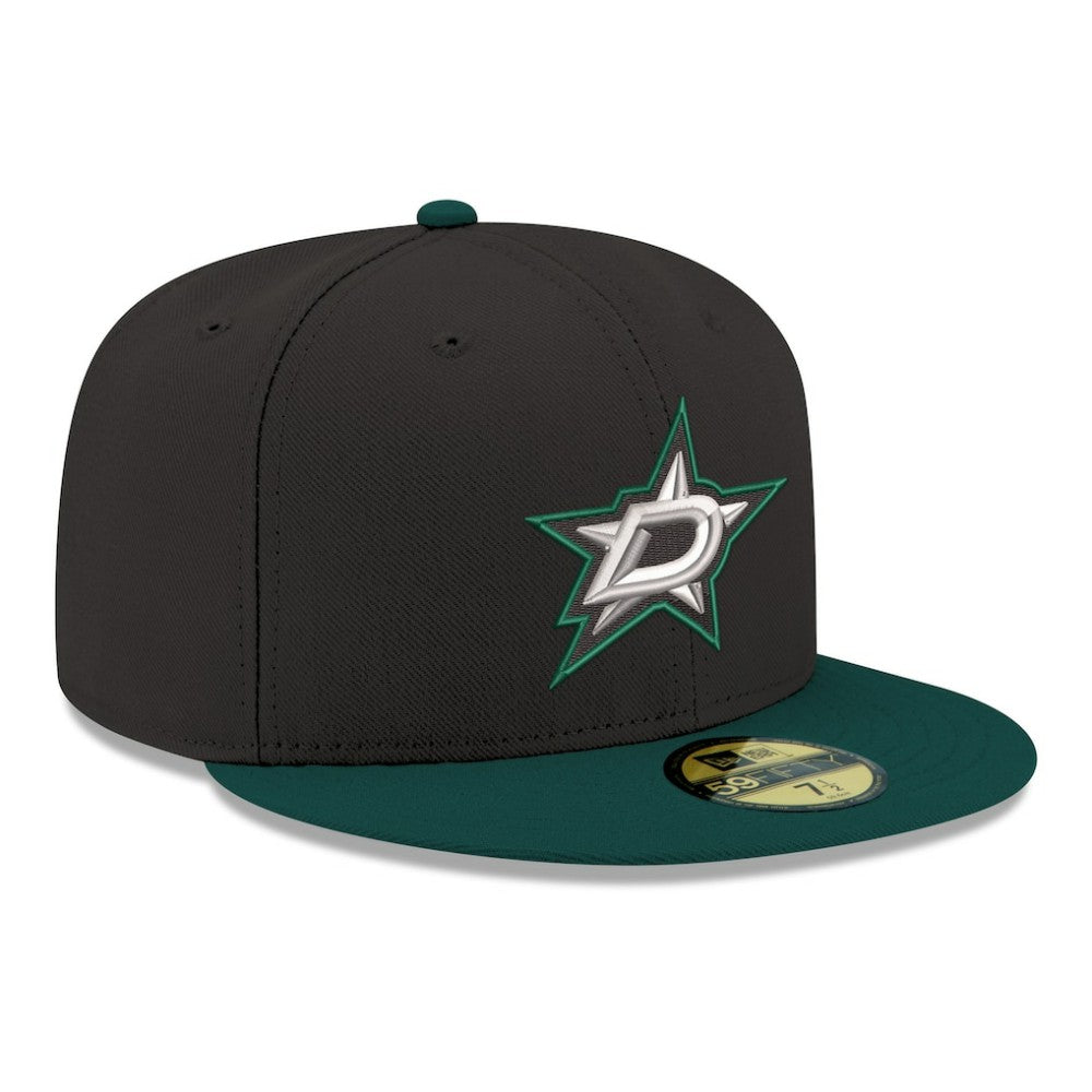 NHL Black Dallas Stars New Era Core Logo Two-Tone 59FIFTY Fitted Hat