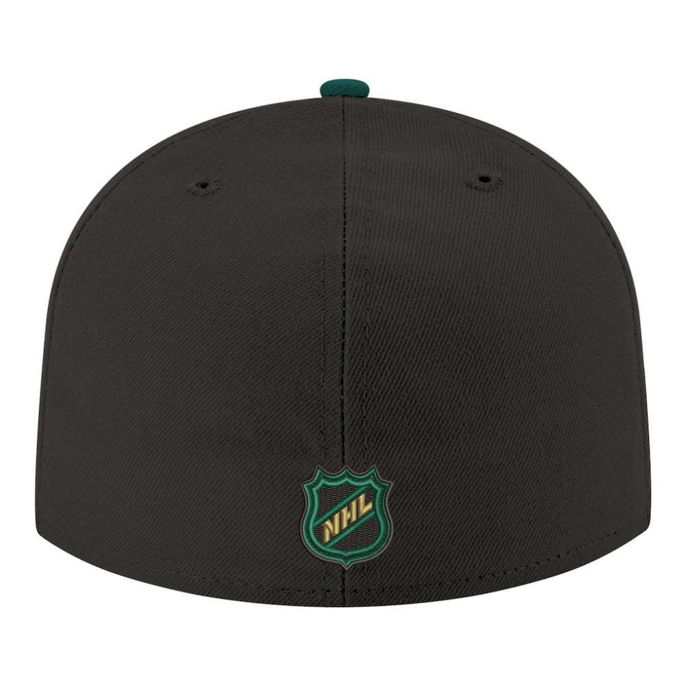 NHL Black Dallas Stars New Era Core Logo Two-Tone 59FIFTY Fitted Hat