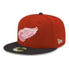 NHL Red Detroit Red Wings New Era Core Logo Two-Tone 59FIFTY Fitted Hat