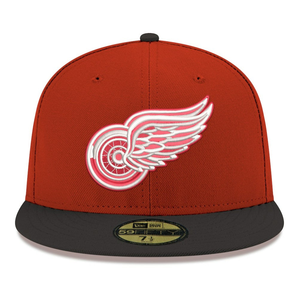 NHL Red Detroit Red Wings New Era Core Logo Two-Tone 59FIFTY Fitted Hat