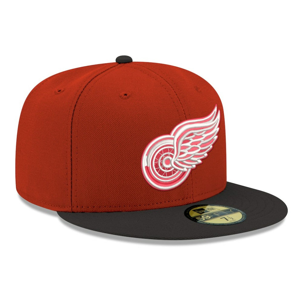 NHL Red Detroit Red Wings New Era Core Logo Two-Tone 59FIFTY Fitted Hat